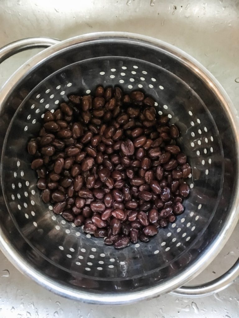 Rinsed black beans