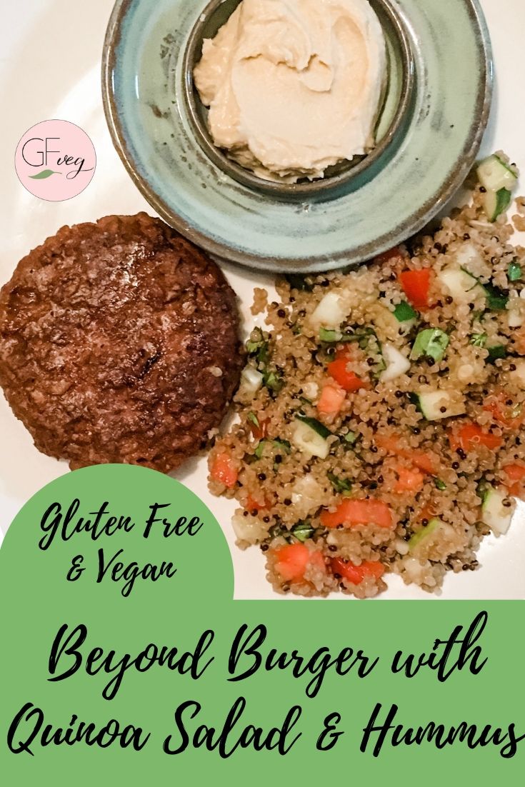 Beyond Burger with Quinoa Salad Pin