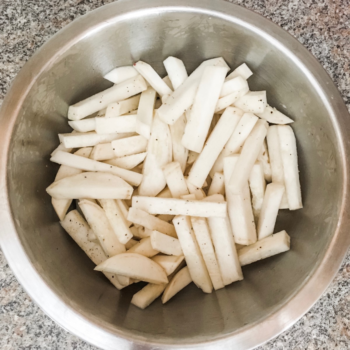 turnip fries with spices