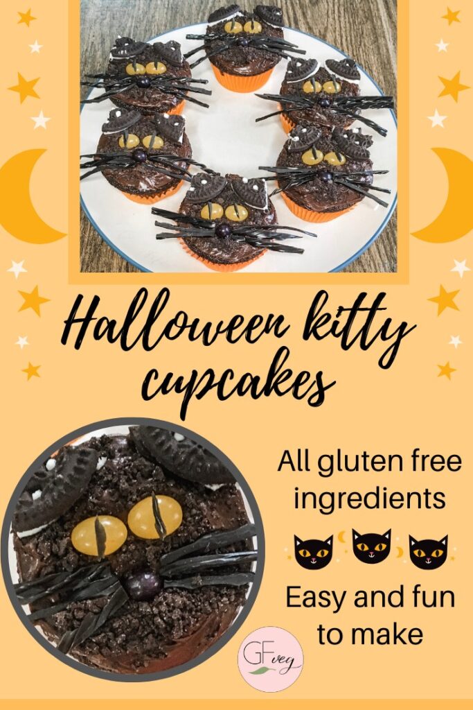Halloween kitty cupcakes