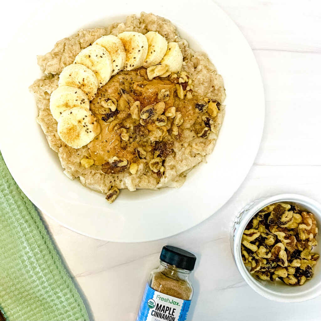 slow cooker gluten free oatmeal with healthy toppings