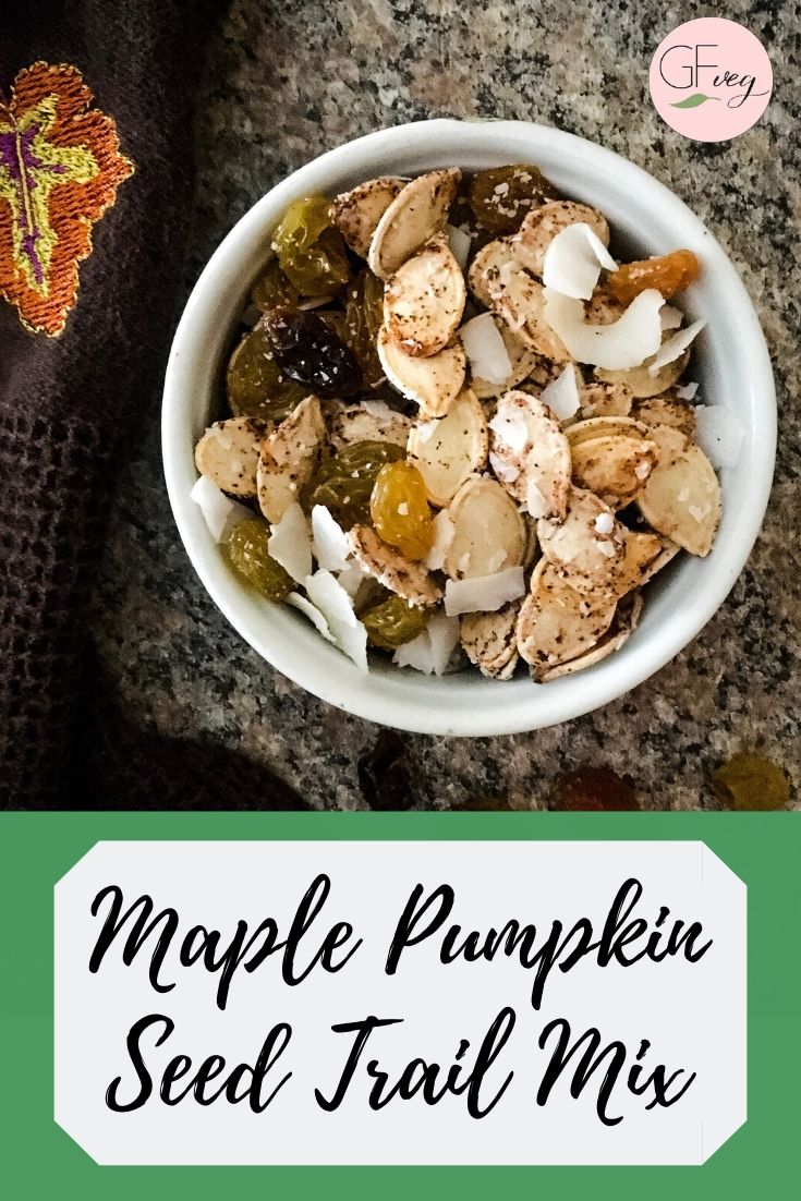 maple pumpkin seed trail mix pin