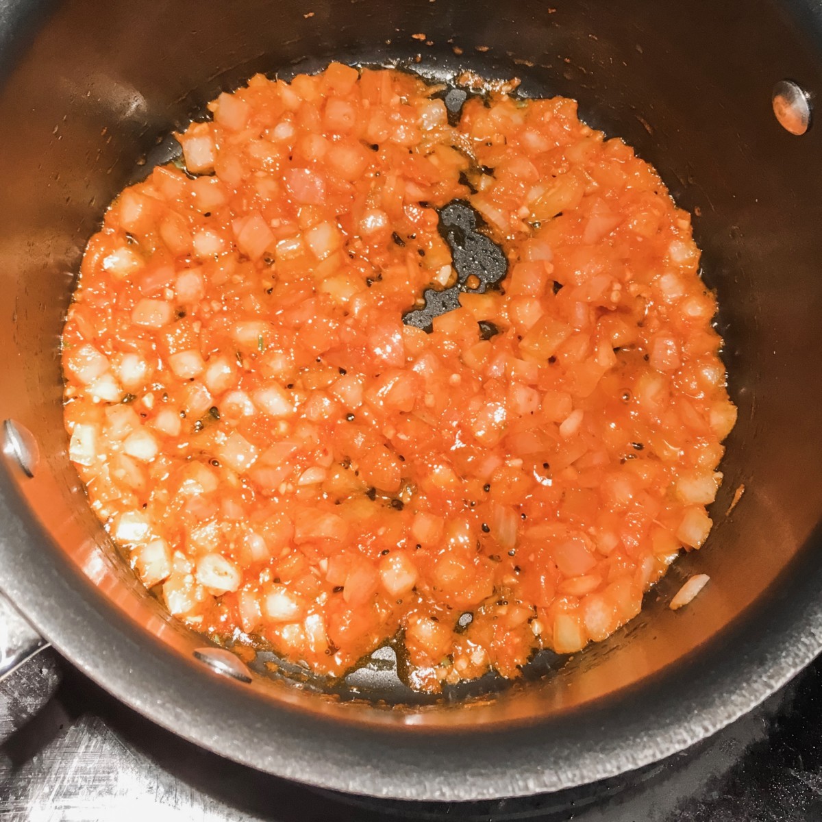 curry sauce simmering