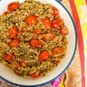 quinoa with grape tomatoes