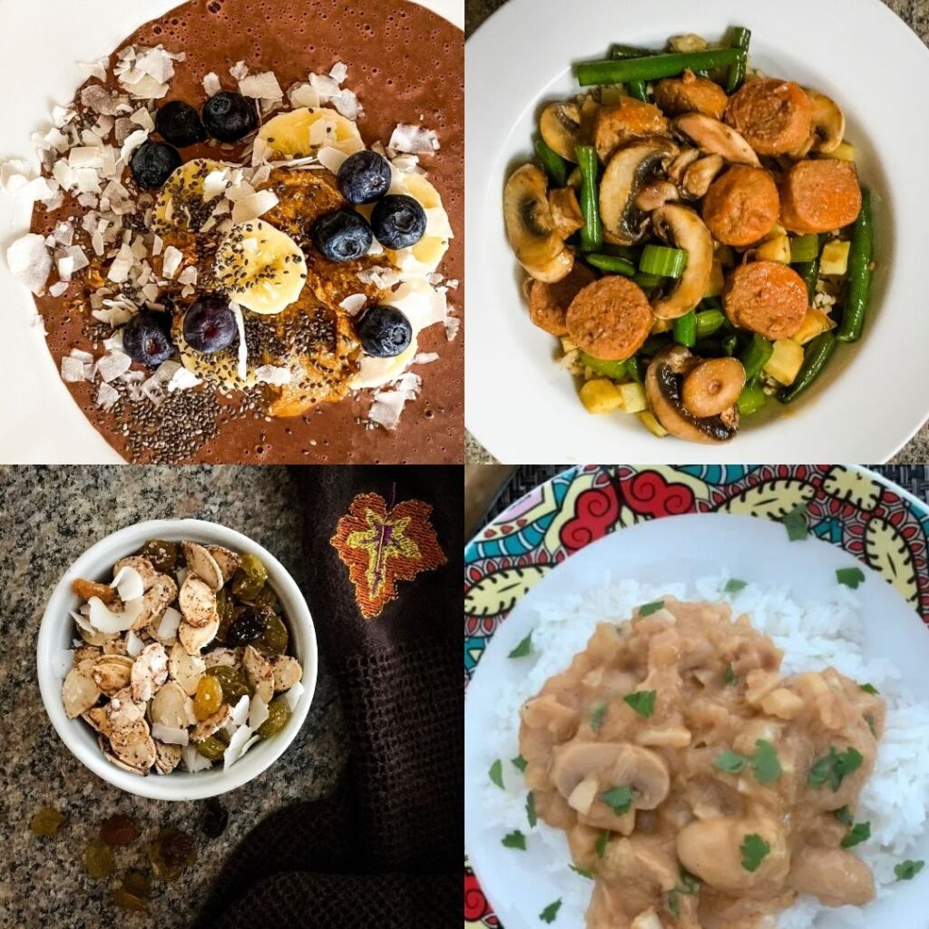 Recipes for Saturday meal plan