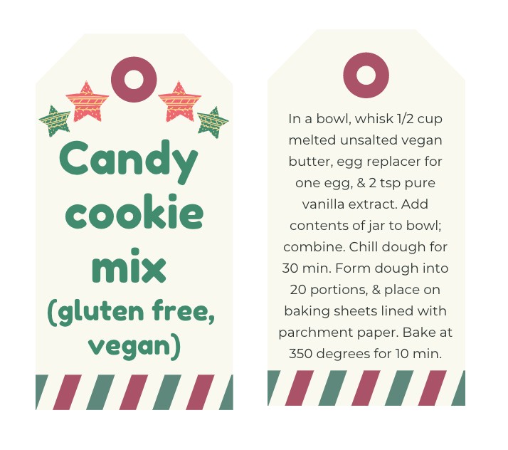 printable tags for cookie mix in a jar